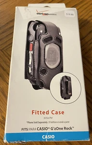 Verizon Black Leather Clip Case for Casio G-Zone Rock Cell Phone - Picture 1 of 3