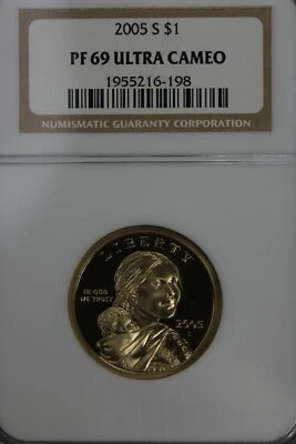2005 S $1  PF 69 Ultra Cameo NGC Native American - Image 1 of 2