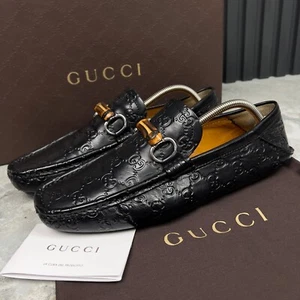 Mocasines Gucci Bambú Horsebit GG Vintage Cuero Marrón 7 G o 7.5 EE. UU. o 41 EUR - Imagen 1 de 13