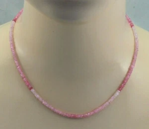 Tourmaline Necklace Brilliant Delicate & Bright Pink 46cm Long - Picture 1 of 2