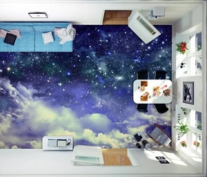 3D Shining Stars K1721 Floor WallPaper Murals Wallpaper Mural Print Luna 2024 - Picture 1 of 11