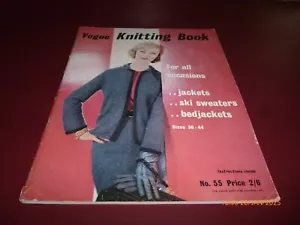 VOGUE KNITTING BOOK/MAGAZINE No. 55 1959 JACKETS, SKI SWEATERS, BEDJACKETS - Picture 1 of 9