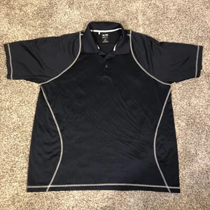 Adidas Mens Shirt XL Black Polo Golf Climacool Golfer Lightweight Rugby - Picture 1 of 8
