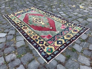 Turkish Antique rug Bohemian Area rug Oushak rug Vintage Rug Handmade Wool rug - Picture 1 of 10
