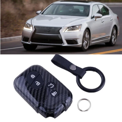 Funda para llavero aspecto fibra de carbono apta para Lexus GX LX RX ES IS GS LS HS Foto 1 de 4