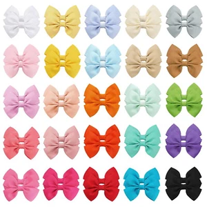 24  PCS Baby Girls Hair Clips, 3.5 Inch Grosgrain Ribbon Hair Bows Toddler Girls - Picture 1 of 5