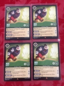 4x Disney Lorcana: Floodborn - Pete - Bad Guy - 88/204 - MINT x4 - Picture 1 of 7