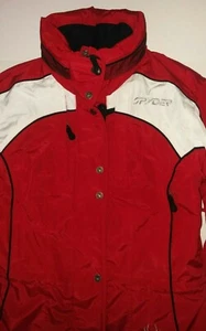 Spyder Damen Skijacke rot weiß Kapuze verpackt Gr. 4 - Bild 1 von 12