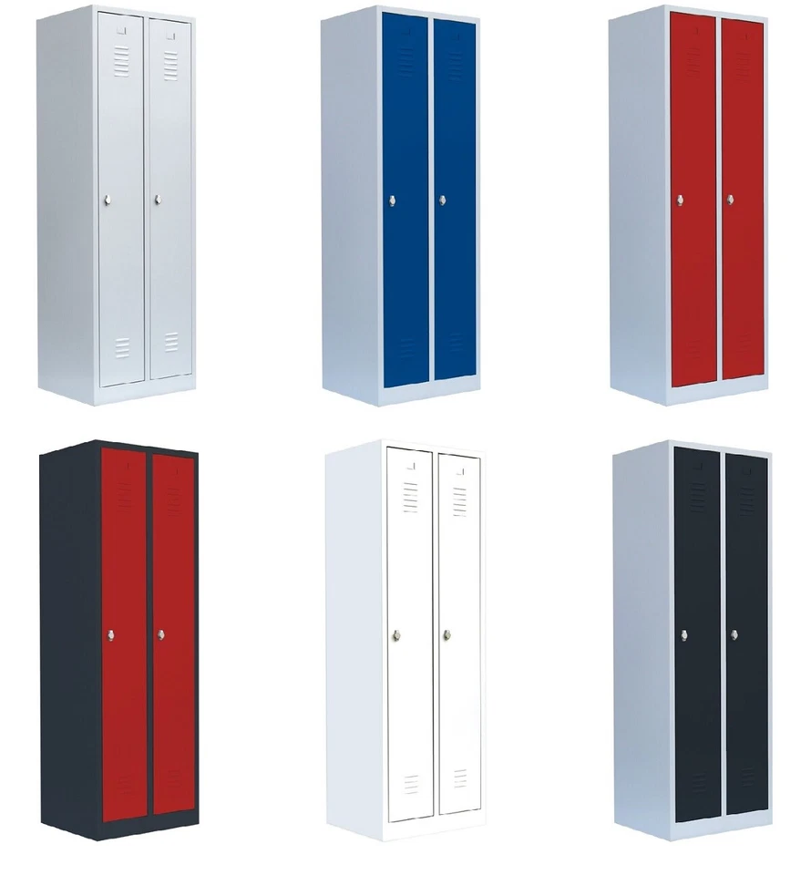 Umkleideschrank Spind 2 Pers. Umkleidespind Garderobenschrank komplett montiert - Bild 1 von 1