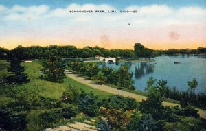 Schoonover Park in Lima Ohio OH Postcard - Picture 1 of 2