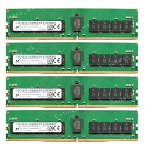 Micron 128GB 4X32GB 2RX8 DDR4-3200MHZ PC4-25600 1.2V RDIMM ECC REG Server Memory - Picture 1 of 6