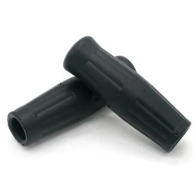 Universal Vintage "Coke bottle" Style Black Rubber Grips For 7/8" Handlebars - Image 1 of 4