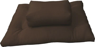 Zafu Zabuton Meditation Cushion Set, Relaxing, Yoga Exercise, Brown - Image 1 of 2