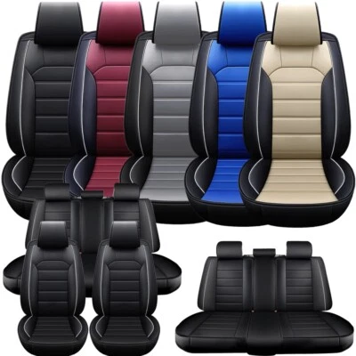 For Ford Car Seat Covers Leather Full Set 5-Seats Front Rear Protectors Cushion Foto 1 de 4