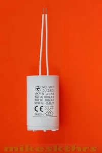 5HK 5uF 5µF 450V Anlaufkondensator Motorkondensator Ø30 x 49mm Drahtanschl. DHL - Bild 1 von 2