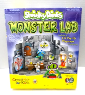 Shrinky Dinks Monster Lab 3D Pop-Up Paisaje Color Hornear Encoger Diversión NIOB Foto 1 de 3