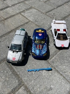 2001 Hasbro Transformers Robots In Disguise Prowl Sideburn X Brawn Lot - Image 1 of 4