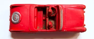 Vintage 1950's Auburn Rubber Red Toy Cadillac Convertible Collectible Car 5.5” - Picture 1 of 6