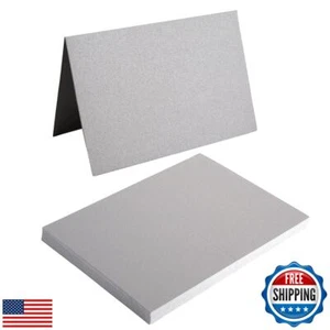 Toperd 50 Pack Shiny Blank Folded Cardstock Shiny Greeting Cards for DIY Card - Picture 1 of 5