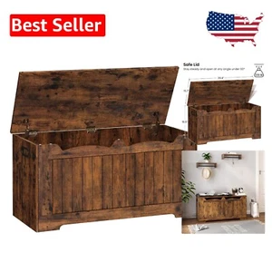 Sturdy 39.4" Flip Top Storage Trunk - Multi-Functional Bench Organizer - Picture 1 of 9