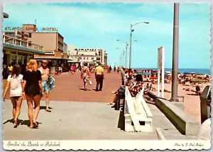 Postkarte durch die Bretter schlendern am Rehoboth Beach Delaware Atlantic Sands Motel - Bild 1 von 2