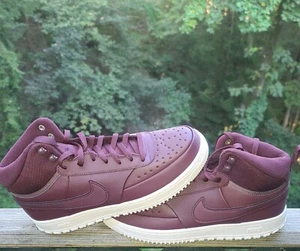 Nike Court Vision Mid Winter Men Size 9 Athletic Shoes Burgundy Crush New W/box - Picture 1 of 5