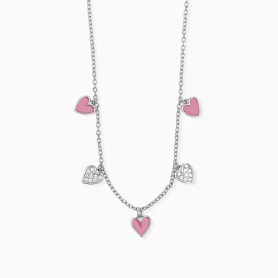 Girocollo Bimba MON AMOUR Cuori Smaltati Argento 925 | 553553 - Immagine 1 di 2