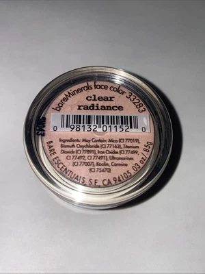 Bare Minerals Clear Radiance Full Size RARE .85g Sealed Bare Escentuals - Image 1 of 3