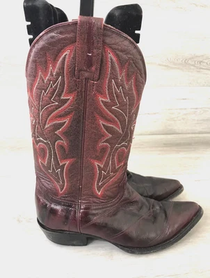 Botas Vaqueras Rodeo Bravo Western Cuero Rojo Costuras Para Hombre 10 Hechas en México Foto 1 de 4
