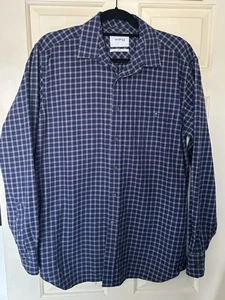 Skopes Men’s Blue Check Shirt, 100% Cotton, Tailored Fit, Size: L - Picture 1 of 7