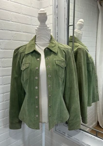 Damen waschbares Wildleder Hemd/Jacke Gr. M 100% Leder Reitsport Preppy - Bild 1 von 12