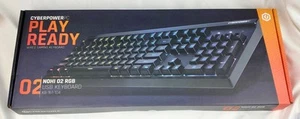 Teclado para juegos CyberPower PC Play Ready LED 02 RGB NOHI KB-161-104 NUEVO - Imagen 1 de 1