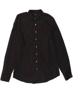J. CREW Womens Shirt UK 14 Large Black Cotton BX23 - Imagen 1 de 3