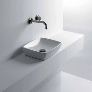 WS Bath Collections H10 40C - 81080 White H10 15-7/10" Vessel Bathroom Sink - Picture 1 of 1