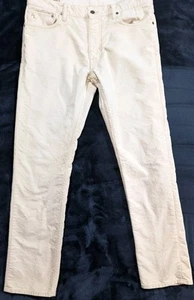 Polo Ralph Lauren Hose Herren 35x32 Elfenbein 625 Varick Slim Jeans Baumwolle Button Fly - Bild 1 von 17