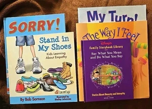 Lot 5 Books:  Behavior, Honesty, Integrity, Sorry, Feelings, Stand in My Shoes - Imagen 1 de 12