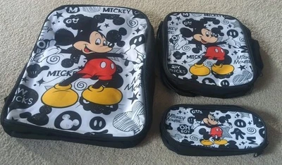 Kids Set Of Disney Mickey Mouse Backpack, Insulated Lunch Bag, Pencil Case New - Image 1 of 4
