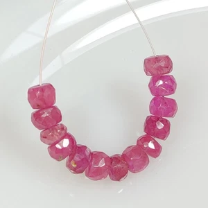 Cuentas de corte redondo de rubí rojo natural de 11,46 quilates - 8354 - Imagen 1 de 2