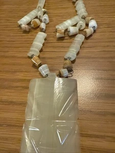 Hand carved Mexican butterscotch marble Onyx Aztec necklace and pen - Picture 1 of 1