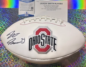 Fútbol americano autografiado por Tristar Jaxon Smith-Njigba firmado certificado de autenticidad Bas Ohio St. Buckeyes - Imagen 1 de 5