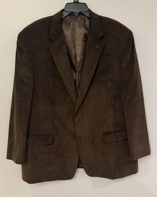 Lauren Ralph Lauren Men Corduroy Sport Coat Blazer 2 Button Chocolate Brown 50R - Image 1 of 4