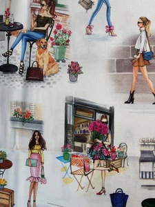 Stoff - OOP C’est Chic Design Rongrong DeVoe Robert Kaufman französische Mode BTY - Bild 1 von 9