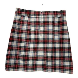 J.Crew Factory karierter Wollmischung Minirock Größe 8 klassisch zeitlos Wissenschaft - Bild 1 von 10