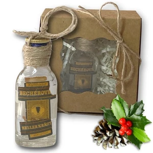 Karlsbader Becherovka Herbal Liqueur Artisan Vintage Glass Bottle Ornament - Picture 1 of 7