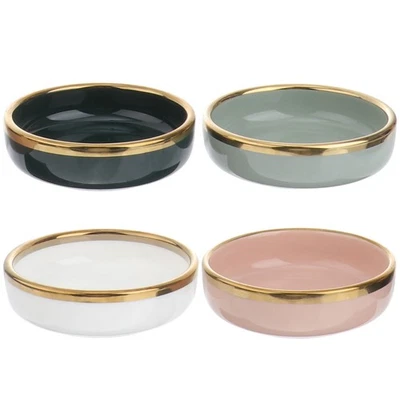  4 Pezzi Ciotole per Salse Piccole Ciotole Stoviglie in Ceramica -Snack -Piatto - Immagine 1 di 4