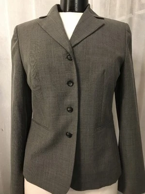 Blazer para mujer Ann Taylor Loft gris lana totalmente forrado 4 botones talla 4  Foto 1 de 4