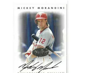 1996 Leaf Signature Series Mickey Morandini Silver Auto Autograph Card Phillies - Bild 1 von 1