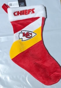 Kansas City Chiefs Christmas Stocking Holiday 17" Team Colors Logo New ST19 - Picture 1 of 1