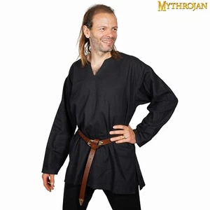 Cotton Tunic Viking Shirt Medieval Knight SCA LARP Pirate Cosplay Unisex Costume - Picture 1 of 39