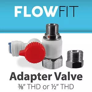 Adaptador de alimentación de agua válvula ósmosis inversa RO 3/8 y 1/2 pulgadas conexión SIN PLOMO - Imagen 1 de 5